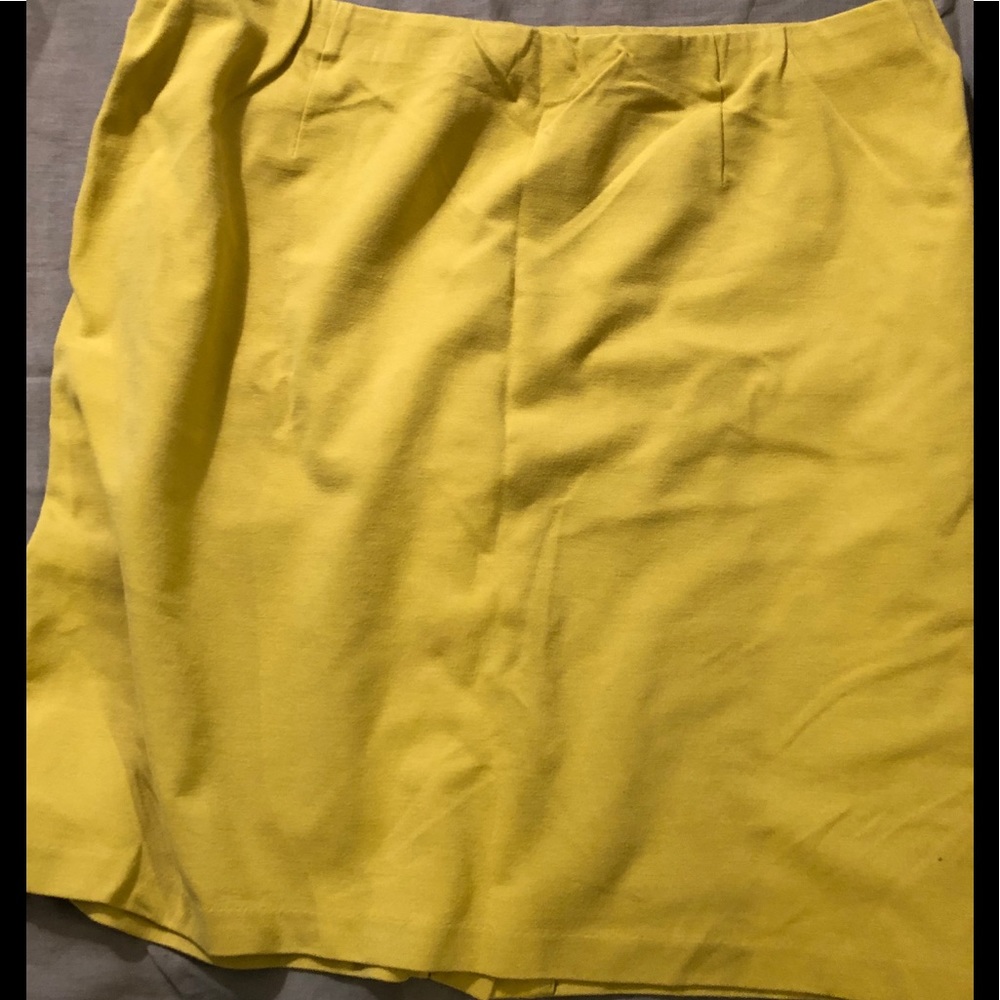 J Jill lime green/yellow pencil skirt XL